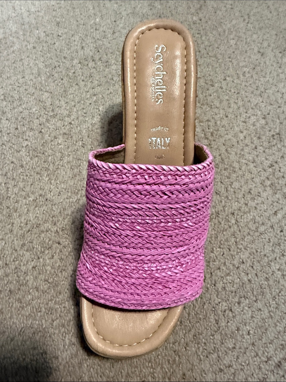 Seychelles Pink Woven Slide Mule